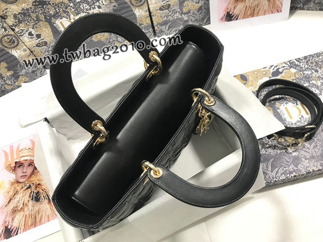Dior专柜新款迪奥顶级原单Lady七格羊皮翻盖手提女包 djfk1118